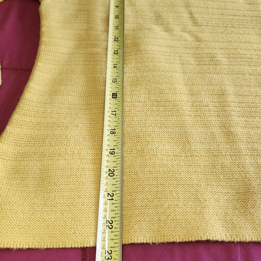 VTG White Stag Mustard Ribbed Turtleneck Sweater Union Made Side Neck Zip (S/M) - Picture 8 of 10